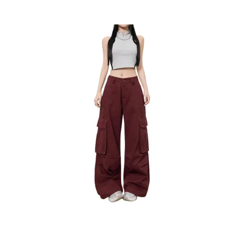 Розовые женские брюки карго