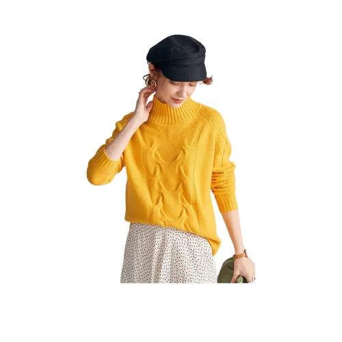 PALUOPO Свитер Женский Светлый Золото