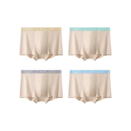 H YXIANG Закат Желтый + Дикая природа Зеленый + Горный Серый + Небесный Синий Мужские боксер-шорты