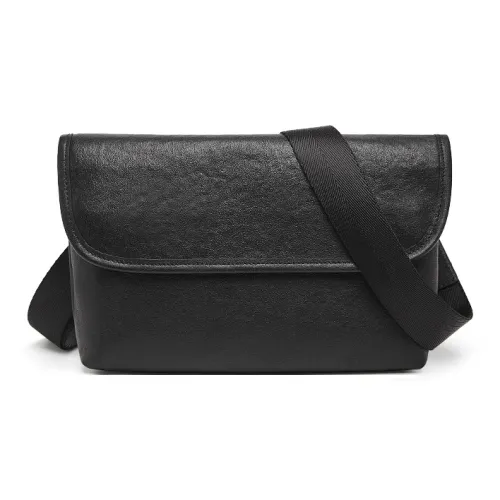 Old Man's Head Сумка через плечо из коровьей кожи мужская черная