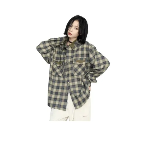 PWUE Зеленая Унисекс Рубашка