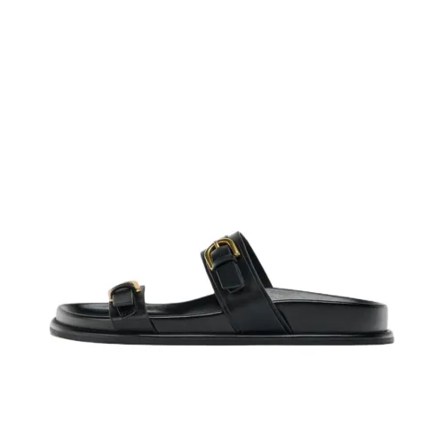 ZARA Слипоны Черные Женские