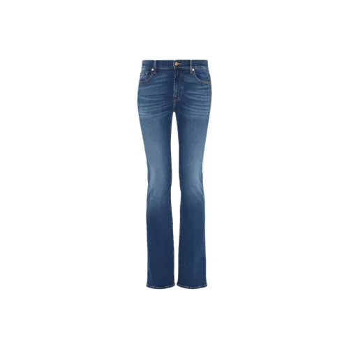 SEVEN FOR ALL MANKIND Средний синий деним Женские Джинсы