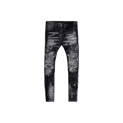 MAREA VESUVIO Выцветшие Серые Мужские Джинсы