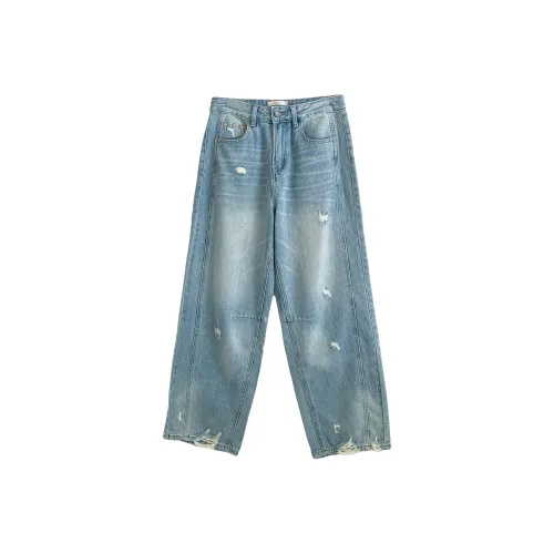 OUBO Светло-синие Женские Джинсы