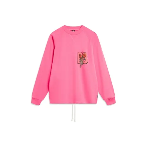 LINING Толстовка Унисекс Флуоресцентный Розовый Красный