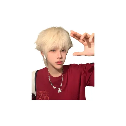 GLUNA Перука Молочно-белый Золотой Дифференциальный Треснутый Крышка Модный Объемный