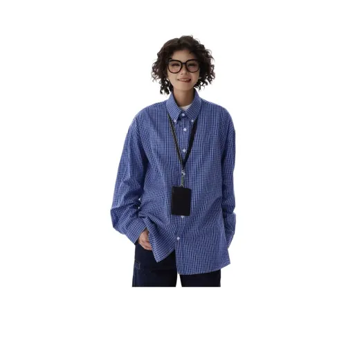 PLAY BUSH Синие Унисекс Рубашки