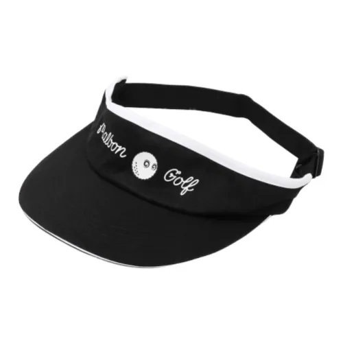 Malbon Golf Хлопковые головные уборы с защитой от солнца Мужской Черный