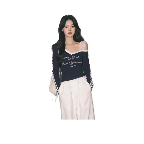 FOREVER 21 Темно-синяя рубашка женская T-рубашка