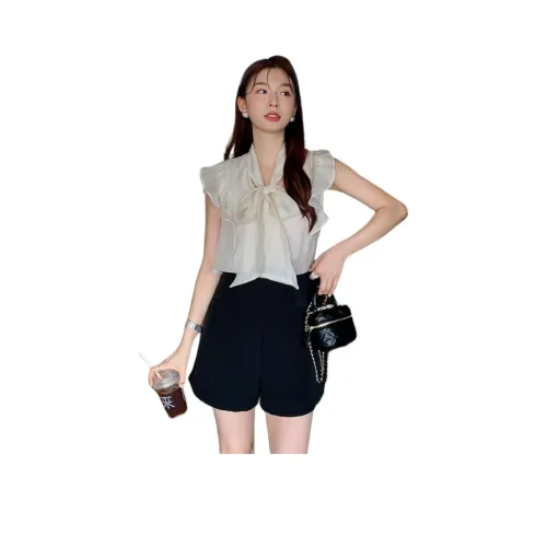 ETSE Шифон Рубашка Женская Белая