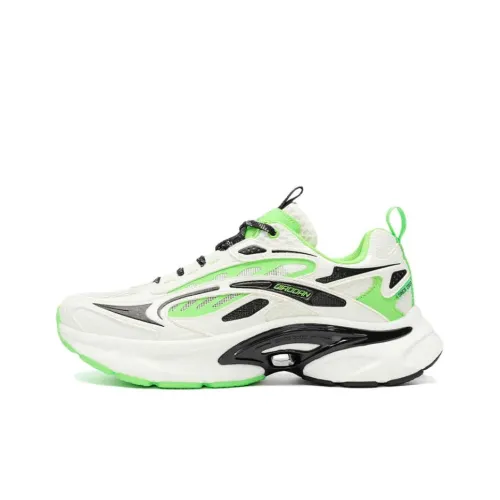 QIAODAN Dry Shock Absorbers Slip-Resistant Дышащий Низкий Топ Casual Мужской Cloud PEAK Dazzling Green