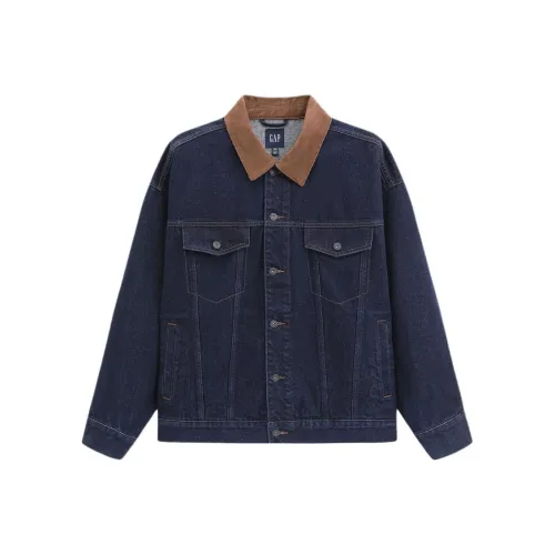 GAP совместный бренд Темный цвет Промытый Мужские Куртки