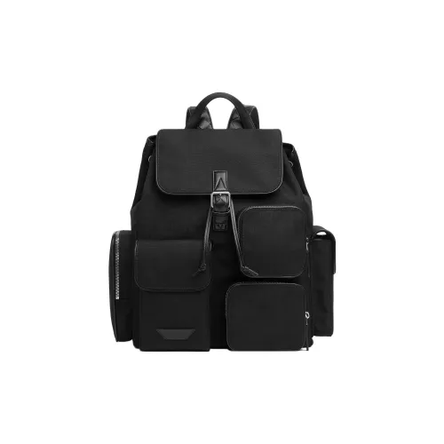 Bottega Veneta Nylon Backpack Unisex Black Bottega Veneta Нейлоновый рюкзак унисекс черный