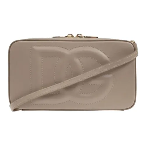 Dolce Gabbana Lambskin Crossbody Bag Shoulder Bag Women's Gray Дольче и Габанна Кроссбоди Сумка из овечьей кожи Сумка через плечо Женская Серый