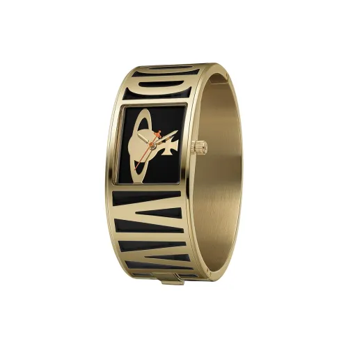 Vivienne Westwood часы Кварцевый механизм Нержавеющая сталь Ремешок 37 мм Черный циферблат Женские часы