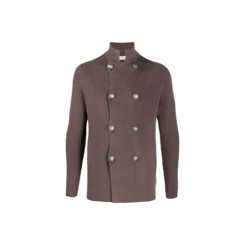 BRUNELLO CUCINELLI Коричневый Мужской Свитера