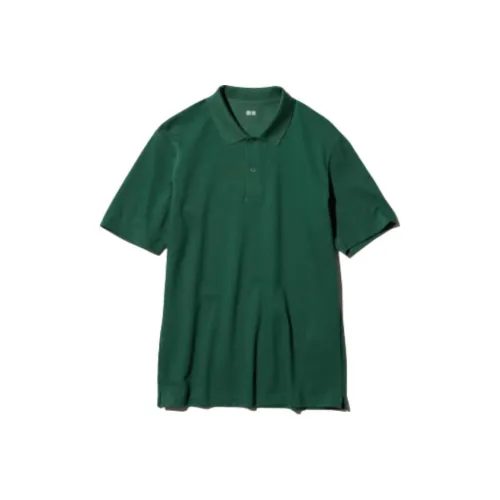 UNIQLO Поло Мужское Темно-Зеленое