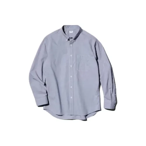 UNIQLO Синие Унисекс Рубашки