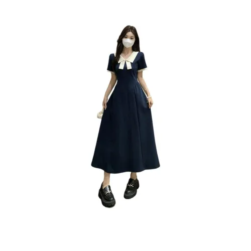 HTHK Короткий рукав Платье Женское