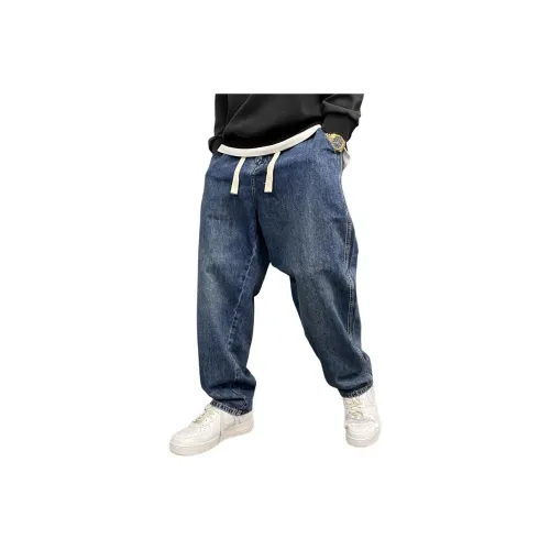 ZHANDASHUAI Светло-синий Ностальгический Унисекс Джинсы