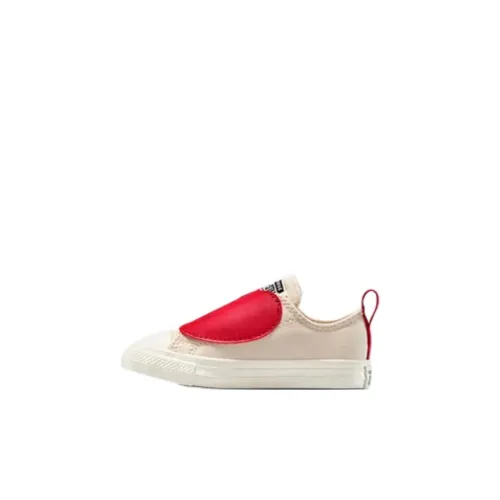 Converse Chuck Taylor All Star Износостойкие Низкие Топ Обувь для малышей Бежевый Белый Красный Для младенцев и малышей