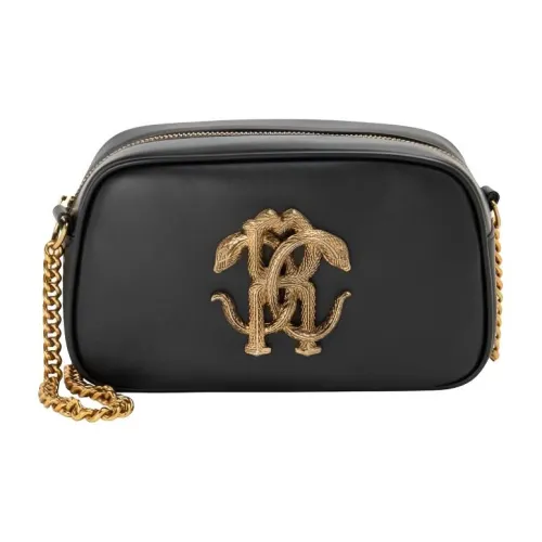 Roberto Cavalli Сумка через плечо из телячьей кожи женская черная