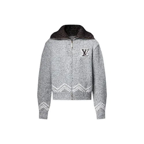 LOUIS VUITTON x NIGO Fw25 Свитер Пальто Мужской Фотиния Серый