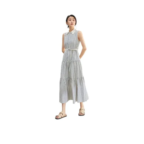 XIRAN Без рукавов Платье Женское Абрикосовое Синий