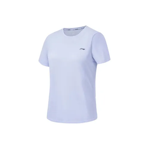 LINING Running Collection Лазурь Перо Синий Женские T Рубашки