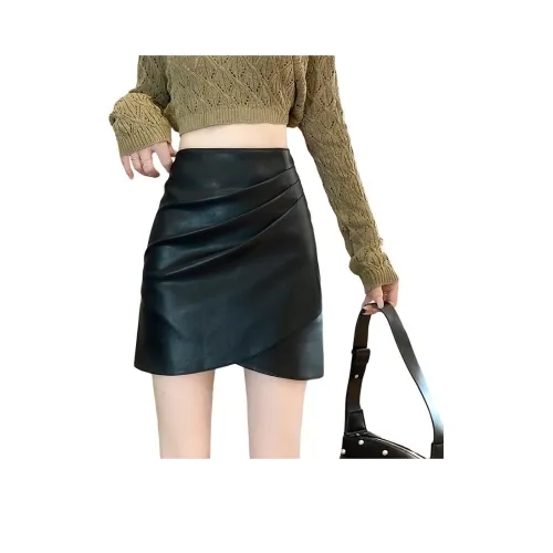 YINLEI Кожаные короткие юбки для женщин