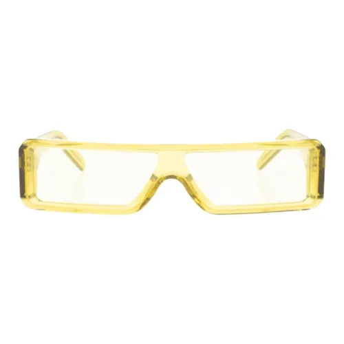 RICK OWENS RO Ацетат Прямоугольные Солнцезащитные очки Унисекс Желтые
