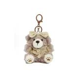 Плюшевый медвежонок цвета печенья с желтым бантом