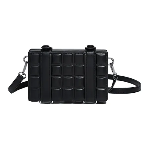 SHIZIYOUA Microfiber Leather Crossbody Bag Small Men's Black