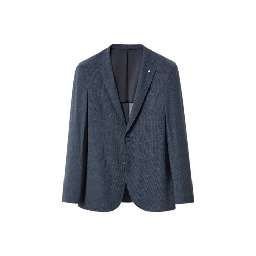 ARTSDON Синий Серый Узор Мужские Деловые Костюмы