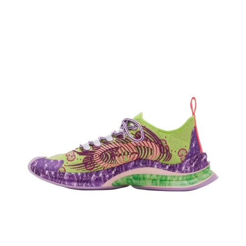 GUCCI RUN Low Топ Casual Женский Зеленый Фиолетовый