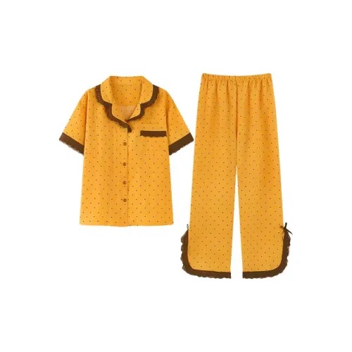 WANANNI Имбирно-желтый Женские Пижамные Комплекты