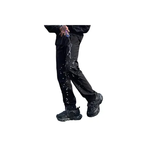 JEENSYIU Черные Весна-осень Унисекс Повседневные брюки