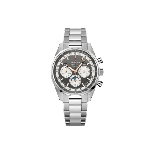Zenith Автоматический Механический Механизм Мужские Часы Flagship Collection 38 мм Серый