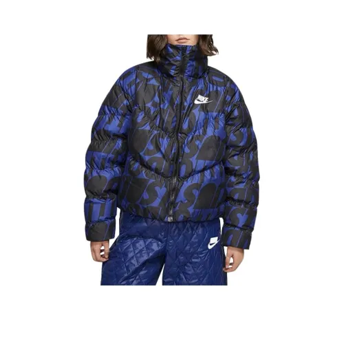 nike Пуховик Женский Синий Черный