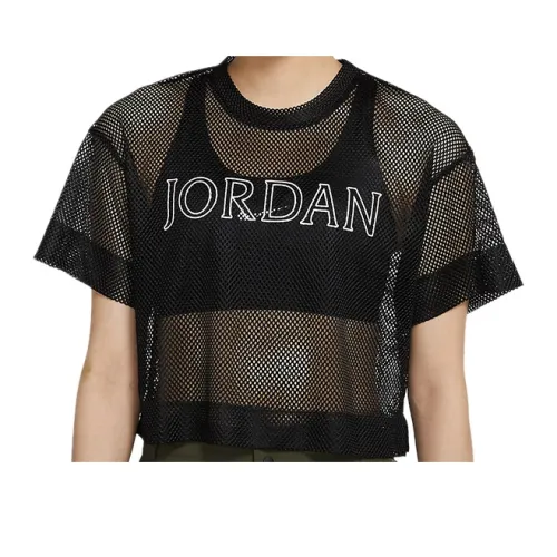 Jordan Black Women's Short Tops Джордан Черный Женские Короткие Топы