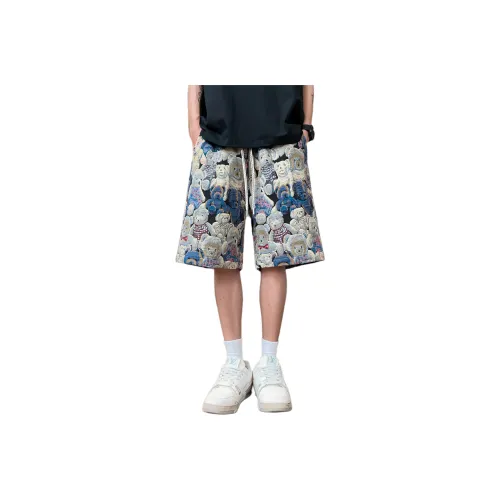 PISYPOX Blue Bear Unisex Casual Shorts PISYPOX Синий Медведь Унисекс Повседневные Шорты