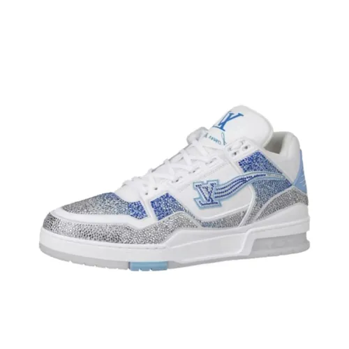 LOUIS VUITTON Тренер Low Топ Скейтборд Кроссовки Мужские Синие