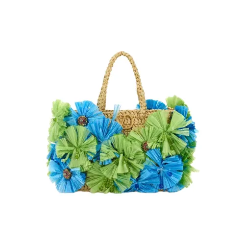 Valentino Солома Тоут Сумка Сумка для покупок Сумка Женская Многоцветная