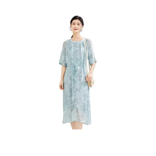 JINJU Короткий рукав Платье Женское