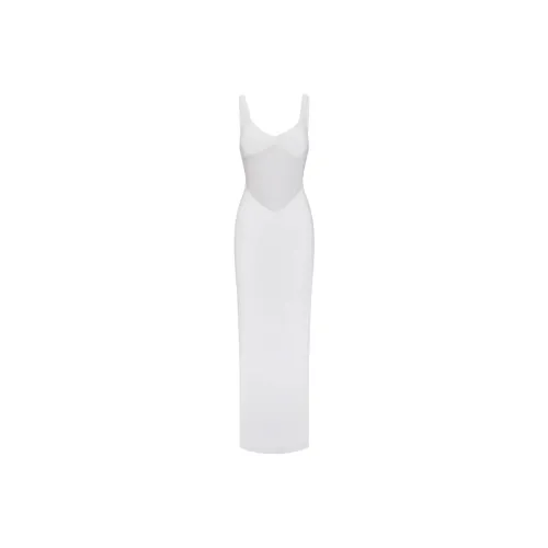 NAKED WARDROBE Белые Женские Платья без рукавов