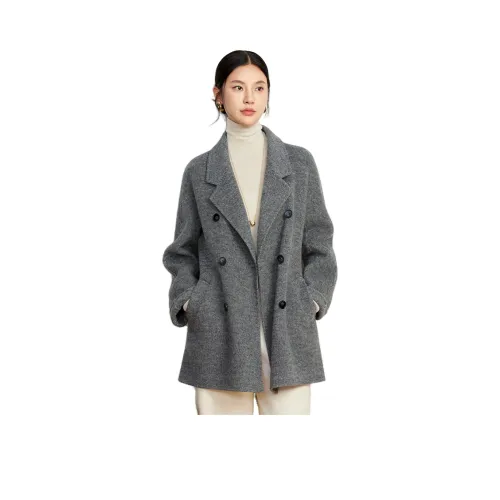 FORTEI Пальто Женское Смешанное Темно-Серое