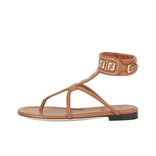 FENDI One Ремень Сандалии Женские Коричневый
