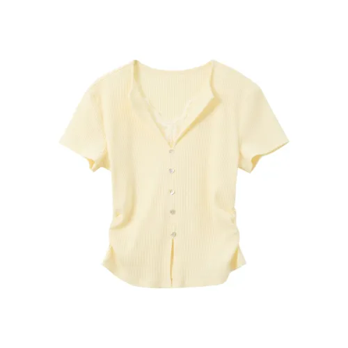 3COLOUR Cream Yellow Women's Knitwear