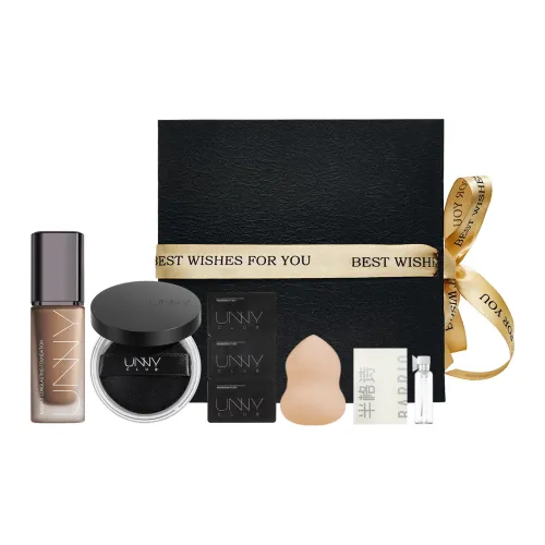 UNNY Loose Пудра Фундамент Черный Основа Коробка Наборы Макияжа Естественный Длинный Тяжелый